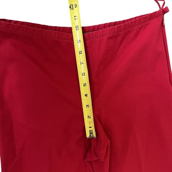 J.McLaughlin Womens 10 Red High Waist Side Zip Jean Pants Stretch Clean Girl - Picture 5 of 11